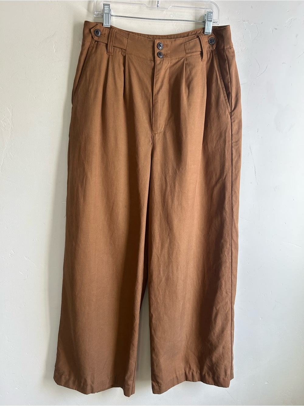 ▶️ Madewell Harlow Wide leg Pants women’s 4 trouser brown career pleated